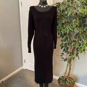 Women's Anthropologie Black Sweater Dress - Size Large
